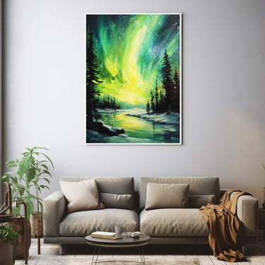 Peinture d'une Aurore Boréale
